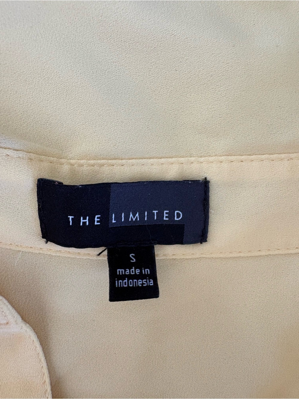 The Limited Soft Yellow Sheer Button-Down Shirt - Picture 2 of 2